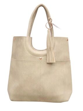 Ulta Beauty Taupe Tassel Tote Bag